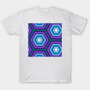 Colored hexagon pattern T-Shirt